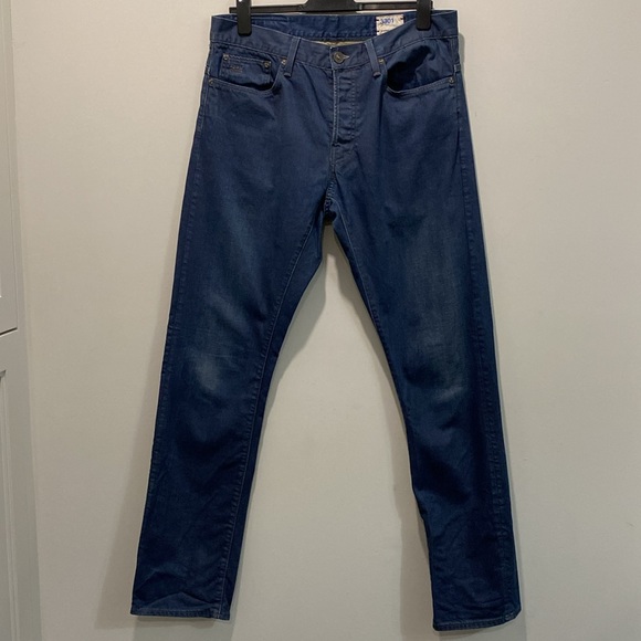 G-Star Raw 3301 Tapered Jeans Size 36 / 33 - Picture 2 of 16